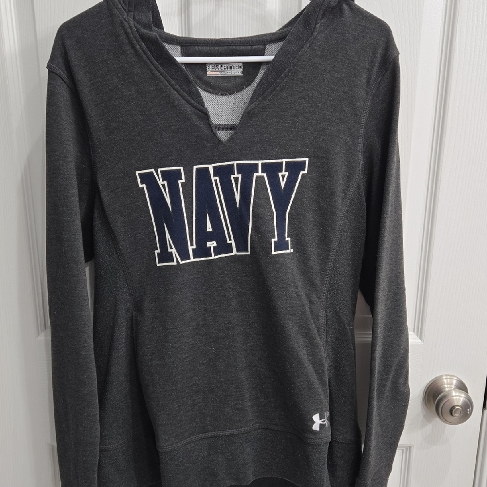 Under Armour Women's Charcoal Navy Graphic Hoodie